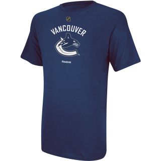 REEBOK Mens Vancouver Canucks Primary Logo Short Sleeve T Shirt   Size Medium,