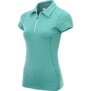 COLUMBIA Womens Freeze Degree Short Sleeve Polo   Size Large, Glaze Green
