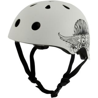 Kryptonics Pro Shaped Skateboarding Helmet   Size Medium/large, White (146210)