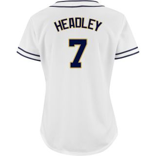Majestic Athletic San Diego Padres Chase Headley Womens Replica Home Jersey  