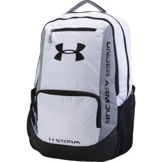 UNDER ARMOUR Hustle Backpack, White/black/black