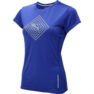 PUMA Womens Pure NightCat Short Sleeve T Shirt   Size Xl, Spectrum Blue