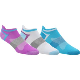 ASICS Womens Quick Lyte Performance Low Cut Socks   3 Pack   Size Medium, Aqua