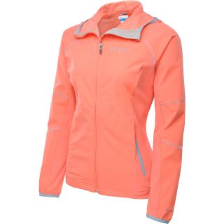 COLUMBIA Womens Sweet As Softshell Hooded Jacket   Size Xl, Hot Coral