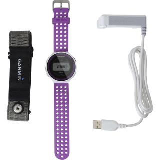 GARMIN Forerunner 220 GPS Watch with Heart Rate Monitor, White/purple