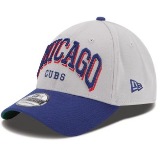 NEW ERA Mens Chicago Cubs Arch Mark 39THIRTY Stretch Fit Cap   Size S/m, Grey