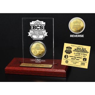 Highland Mint 2014 BCS National Championship Gold Game Coin Etched Acrylic