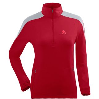 Antigua Womens Boston Red Sox Succeed Front Fleece Half Zip Pullover   Size
