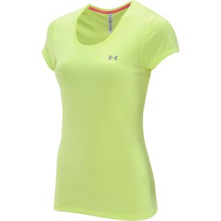 UNDER ARMOUR Womens HeatGear Flyweight Short Sleeve T Shirt   Size Xl, Yellow