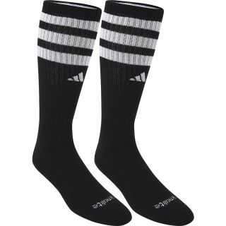 adidas Mens Team Crew Socks   2 Pack   Size Large, Black/white