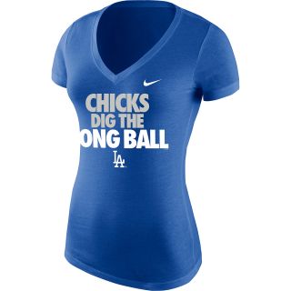 NIKE Womens Los Angeles Dodgers Chicks Dig The Long Ball Short Sleeve T 