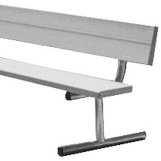 Sport Supply Group 15 Permanent Bench With Back   Size 15 Foot, Aluminum