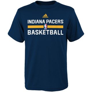 adidas Youth Indiana Pacers Practice Short Sleeve T Shirt   Size Small, Navy