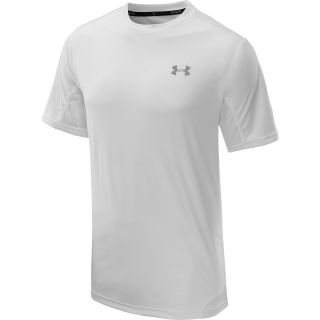 UNDER ARMOUR Mens HeatGear Flyweight Run T Shirt   Size Xl, White/reflective