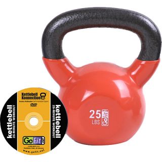 GoFit 25 LB Premium Kettle Bell with Introductory Training DVD (GF KBELL25)