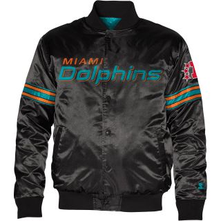 Miami Dolphins Logo Black Jacket (STARTER)   Size Xl