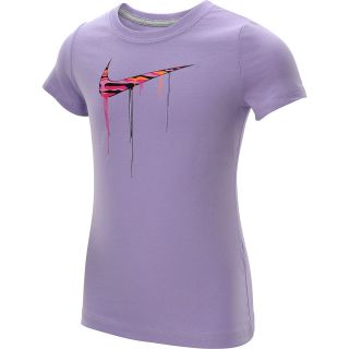 NIKE Girls Hot Wax Short Sleeve T Shirt   Size Medium, Urban Lilac/grey