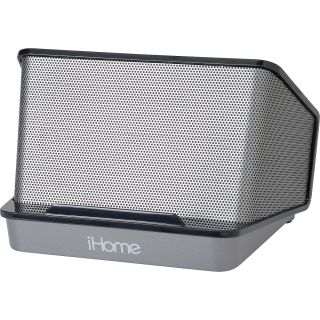 iHOME Portable Rechargeable Stereo Speaker, Grey