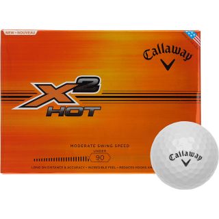 CALLAWAY X2 Hot Golf Balls   White   12 Pack, White