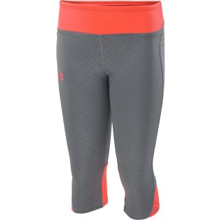 UNDER ARMOUR Girls Perfect 10 Capris   Size Small, Steel/brilliance