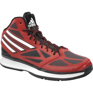 adidas Mens Pro Smooth Mid Basketball Shoes   Size 10, University Red/white