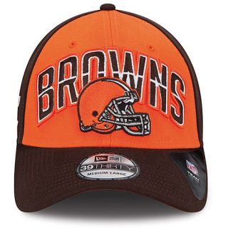 NEW ERA Mens Cleveland Browns Draft 39THIRTY Stretch Fit Cap   Size L/xl, Red