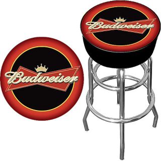 Trademark Global Budweiser Bowtie Red & Black Bar Stool (AB1000 BUD)