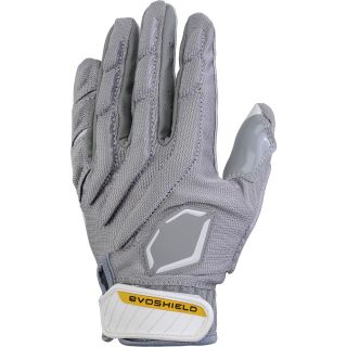 EVOSHIELD Adult Evo Blitz Football Gloves   Size Medium, Grey/white