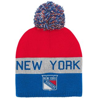REEBOK Youth New York Rangers Uncuffed Pom Knit Hat   Size Youth