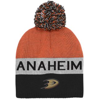 REEBOK Youth Anaheim Ducks Uncuffed Pom Knit Hat   Size Youth