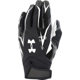 UNDER ARMOUR Youth F4 Football Receiver Gloves   Size Small, Black/white