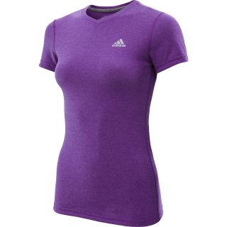 adidas Womens Ultimate V Neck Short Sleeve T Shirt   Size Medium, Tribe Purple