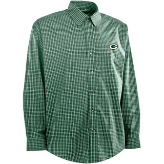 Antigua Mens Green Bay Packers Esteem Cotton/Polyester Box Pattern Yarn Dye
