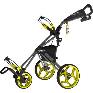 Clicgear Rovic RV3F   Full sized, Bag On Golf Push Cart, White/yellow (CGRV3F 