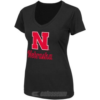 COLOSSEUM Womens Nebraska Cornhuskers Vegas V Neck T Shirt   Size Medium,