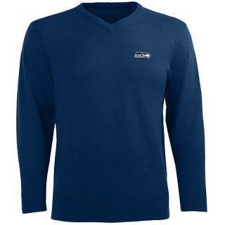 Antigua Mens Seattle Seahawks Ambassador Knit V Neck Sweater   Size XXL/2XL,