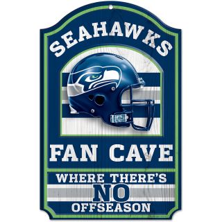 WINCRAFT Seattle Seahawks 11x7 Inch Fan Cave Wooden Sign