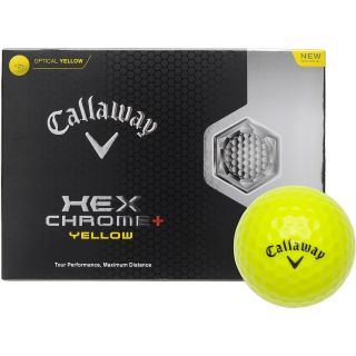 CALLAWAY HEX Chrome + Golf Balls   Yellow   12 Pack, White/magenta/blue