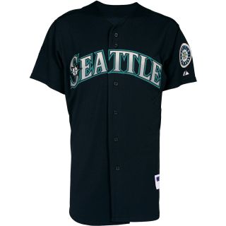Majestic Athletic Seattle Mariners Blank Authentic Navy Alternate Jersey   Size