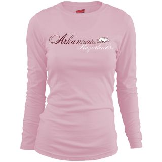 SOFFE Girls Arkansas Razorbacks Long Sleeve T Shirt   Soft Pink   Size Large,