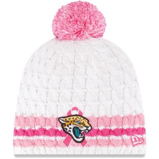 NEW ERA Womens Jacksonville Jaguars Breast Cancer Awareness Knit Hat, Pink