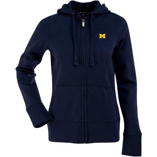 Antigua Womens Michigan Wolverines Signature Hooded Full Zip Sweatshirt   Size