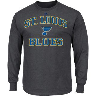 MAJESTIC ATHLETIC Mens St. Louis Blues Heart And Soul II Long Sleeve T Shirt  