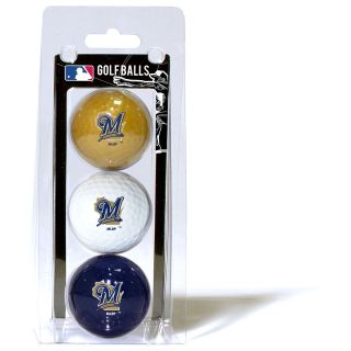 Team Golf MLB Milwaukee Brewers 3 Golf Ball Pack (637556965059)