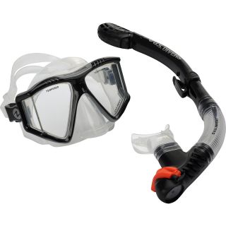 U.S. DIVERS Adult Premium Snorkel and Mask Set, Black
