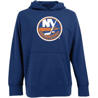 Antigua Mens New York Islanders Signature Hood Applique Pullover Sweatshirt  