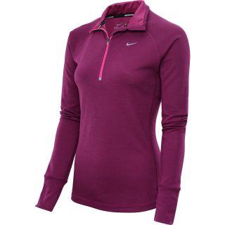 NIKE Womens Dri FIT Wool 1/2 Zip Long Sleeve Running Shirt   Size Xl,