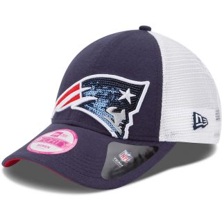 NEW ERA Womens New England Patriots 9FORTY Sequin Shimmer Cap, Navy