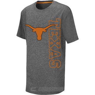COLOSSEUM Youth Texas Longhorns Bunker Short Sleeve T Shirt   Size Large, Grey