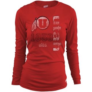 MJ Soffe Girls Utah Utes Long Sleeve T Shirt   Red   Size Large, Utah Utes